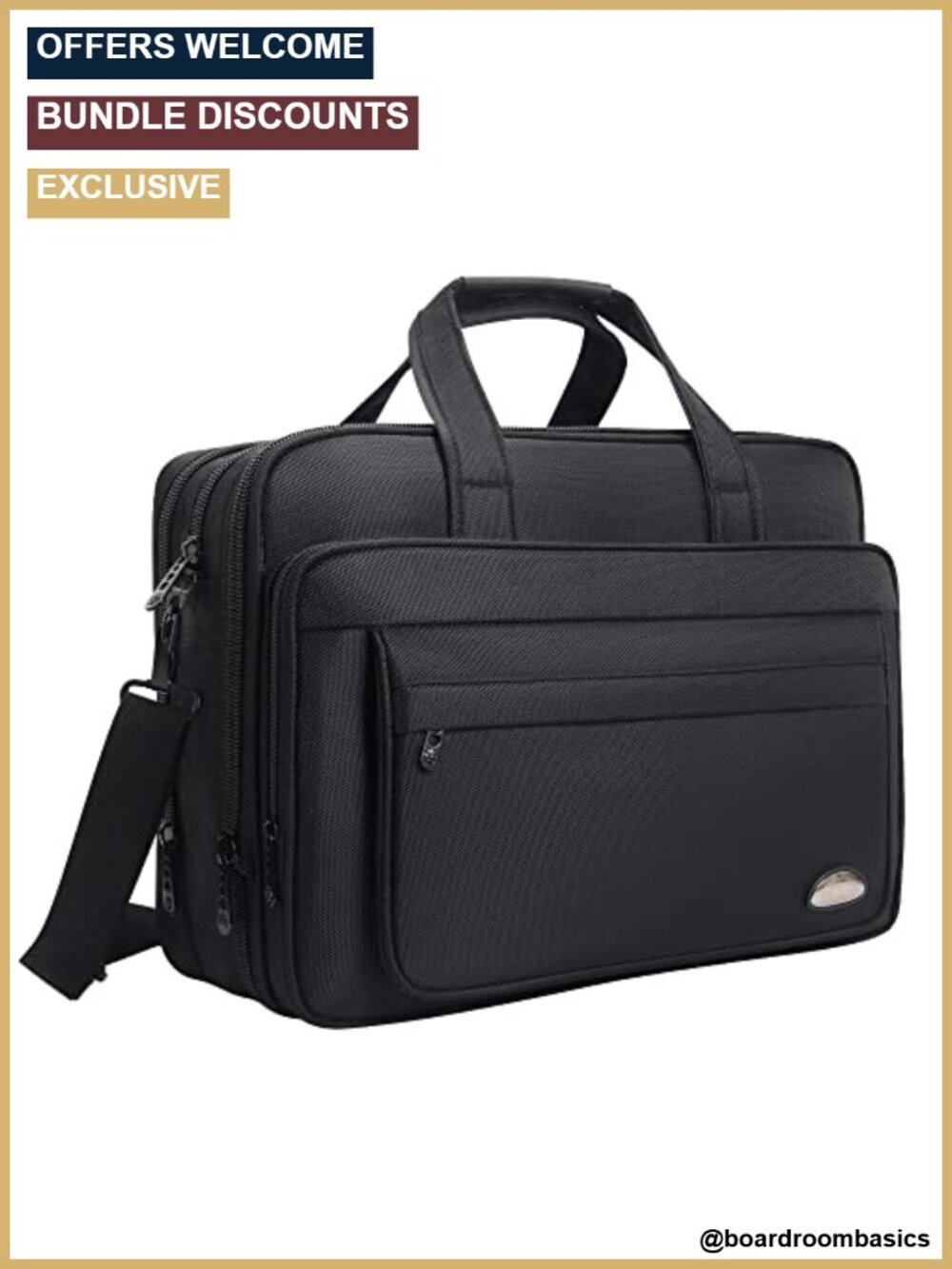 Men's Canvas Tote Bag 19 Inch Laptop Messenger Work Office Bag